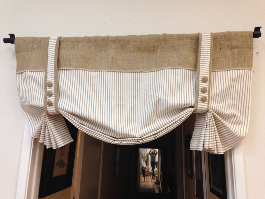 Римская штора на завязках