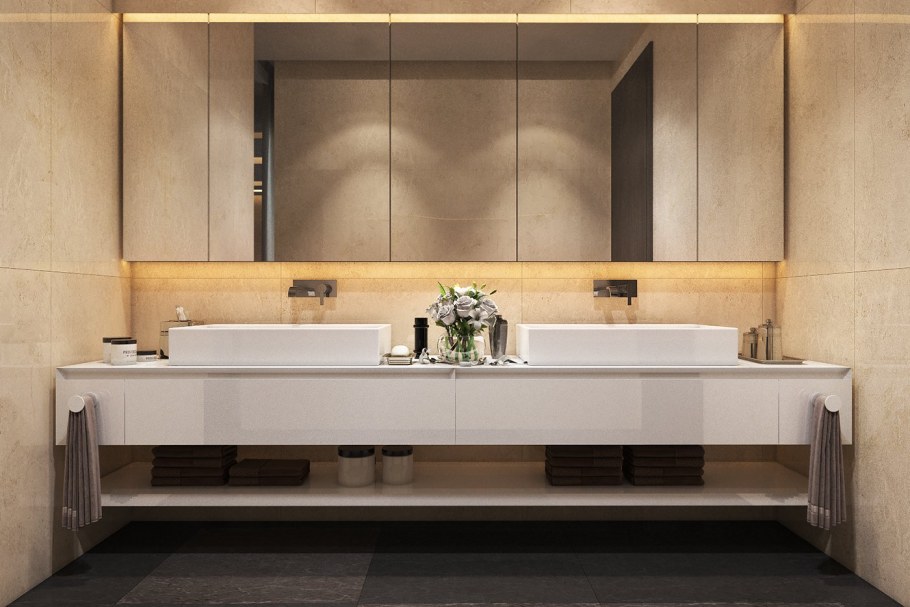 Две раковины в ванной