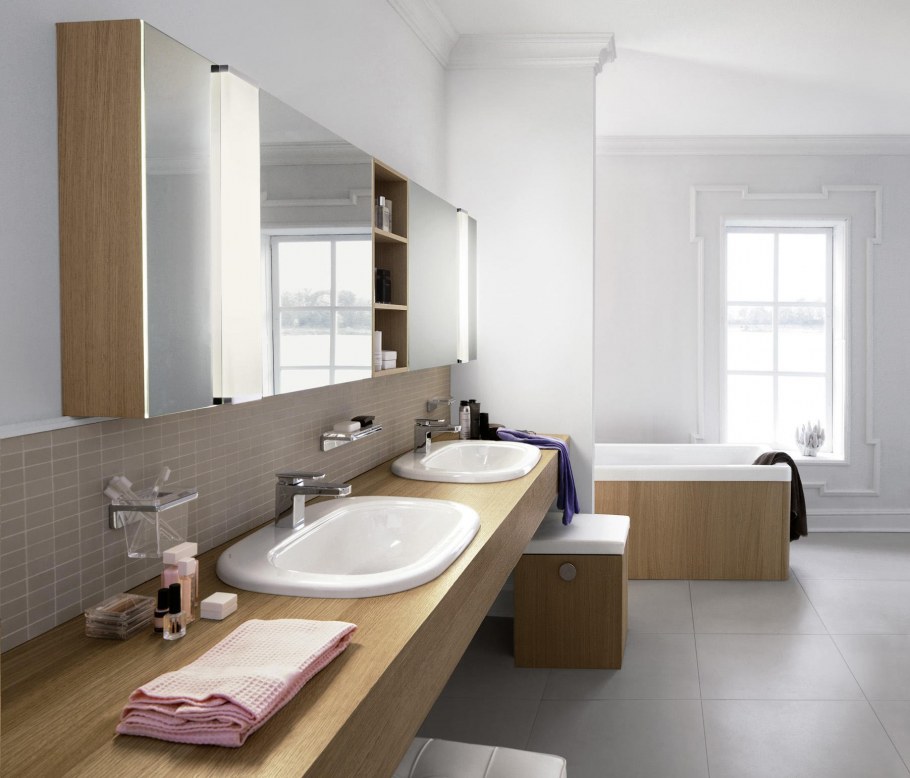 Двойная раковина в ванную