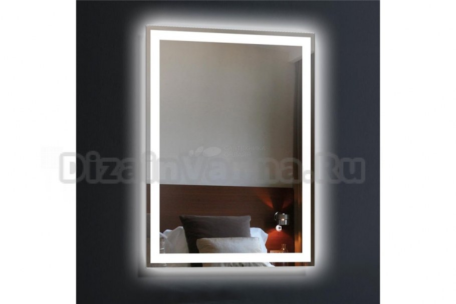 Ванная комната с круглым зеркалом