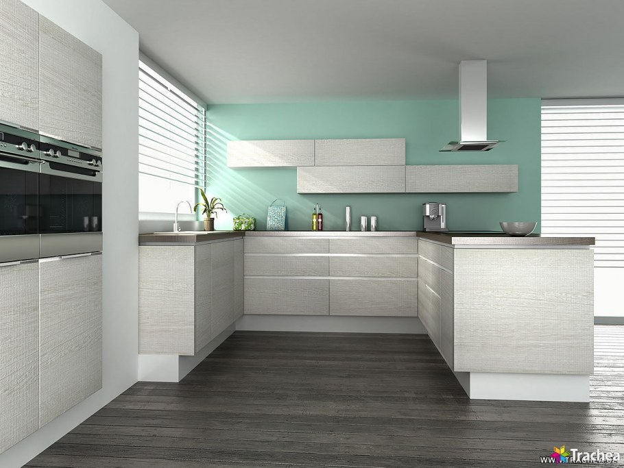 Серо-белая кухня в интерьере