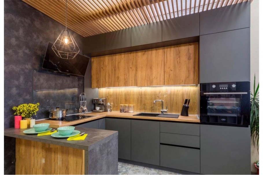 Кухня икеа Веддинге серый