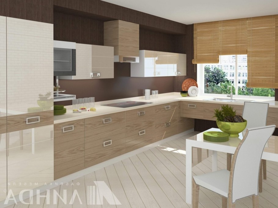 Кухни в светлых древесных тонах
