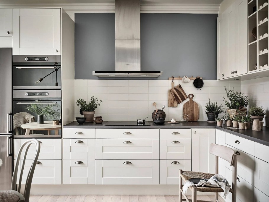 Кухня в скандинавском стиле белая