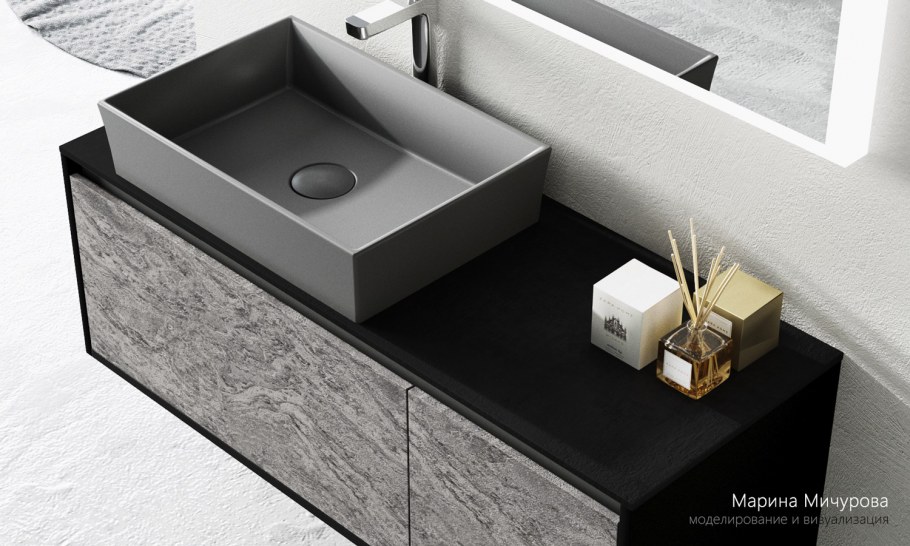 Столешница под раковину из слэба