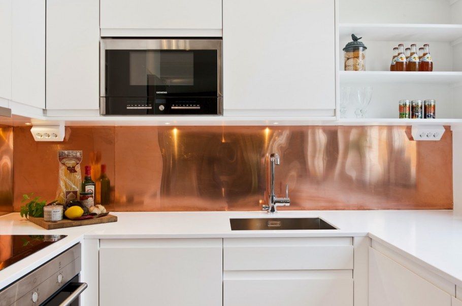 Кухонный фартук стеклянная мозаика