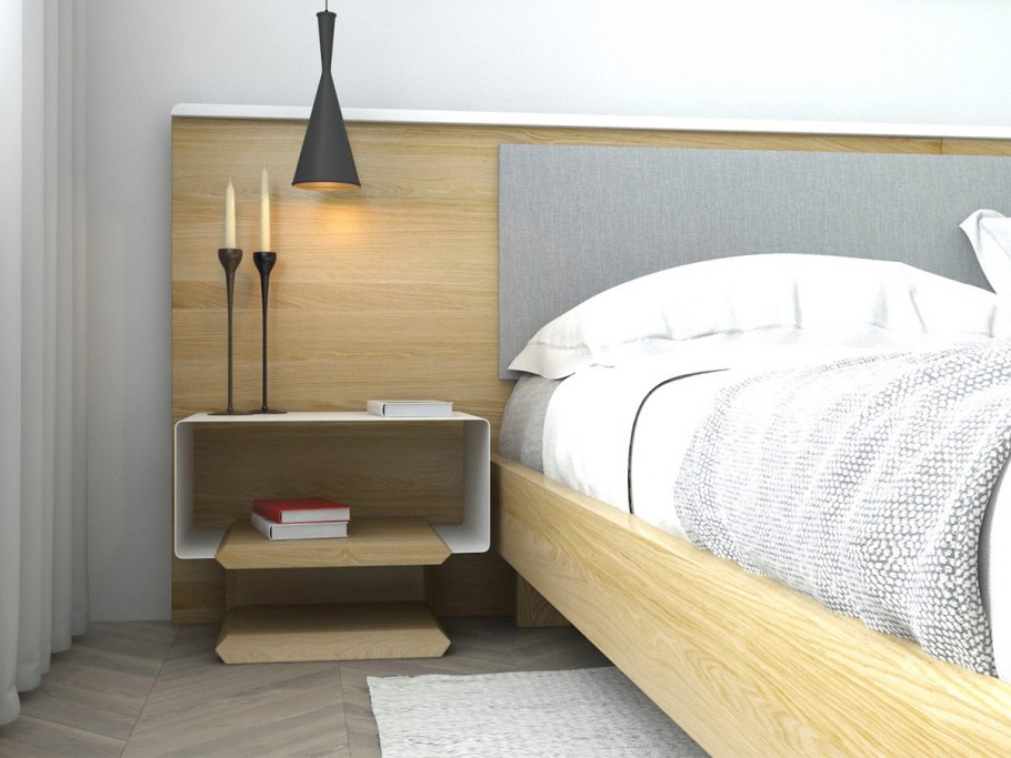 Кровать с тумбочками в изголовье