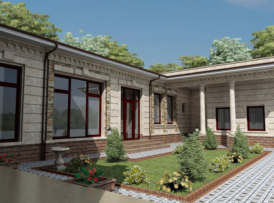 Узбекистон уйлари фасад