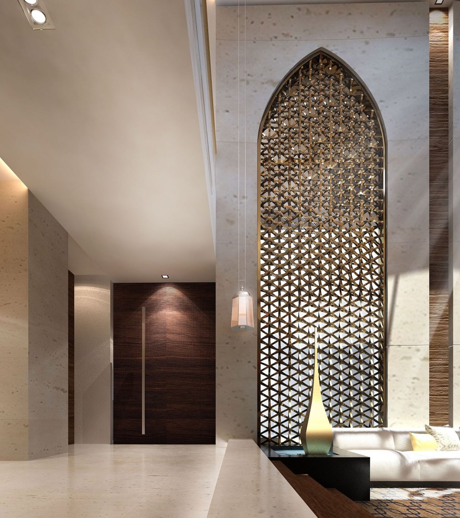 Спальня с круглой стеной