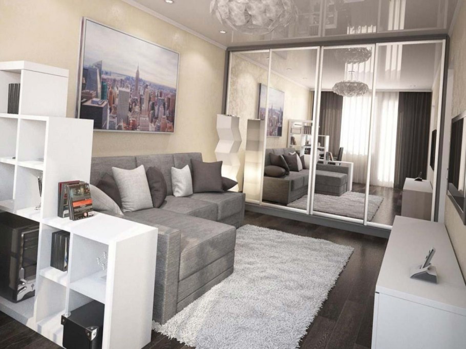 Гостиная-спальня 17м2 икея