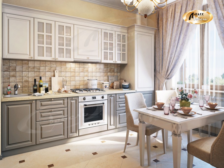 Бежевые кухни