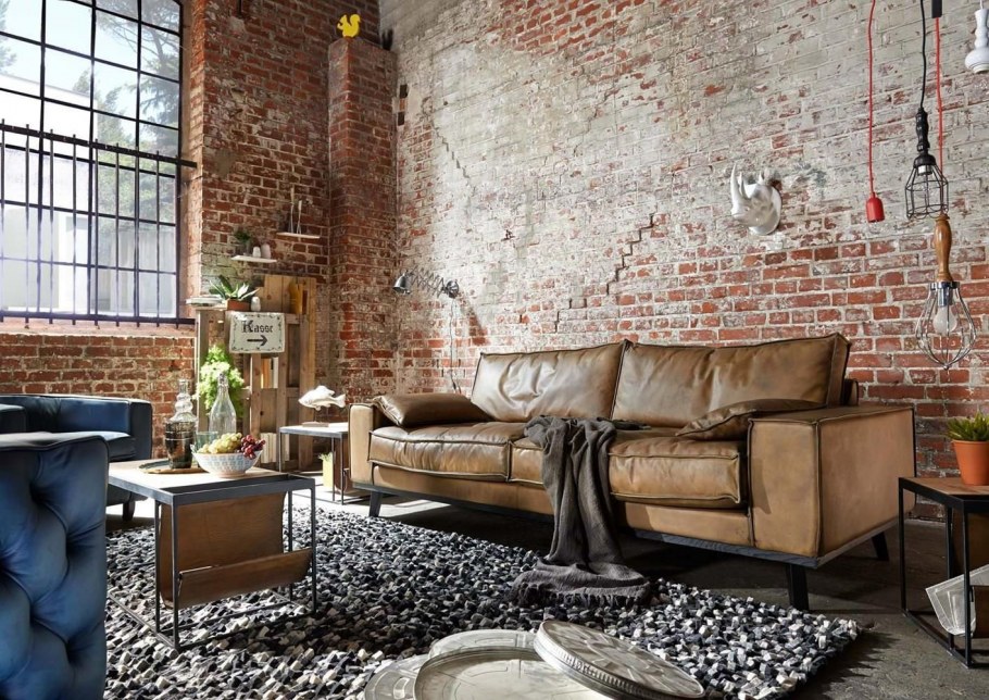 Диван в стиле Индастриал лофт