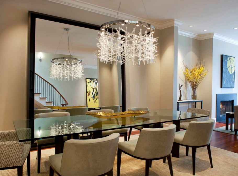 Хрустальная люстра в интерьере