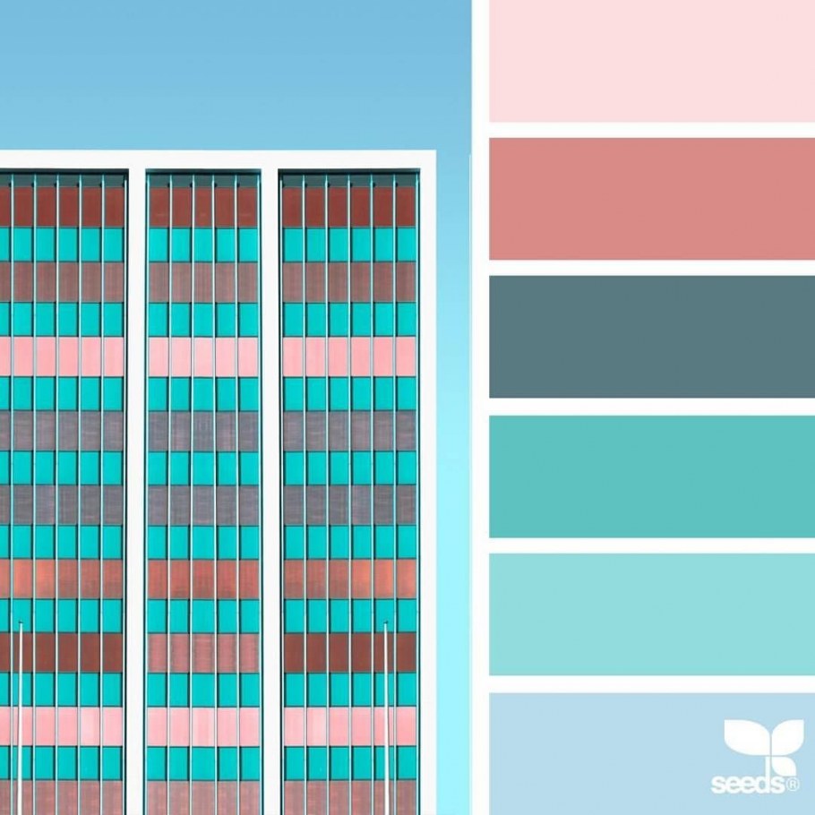 Бирюза и оранжевый в интерьере