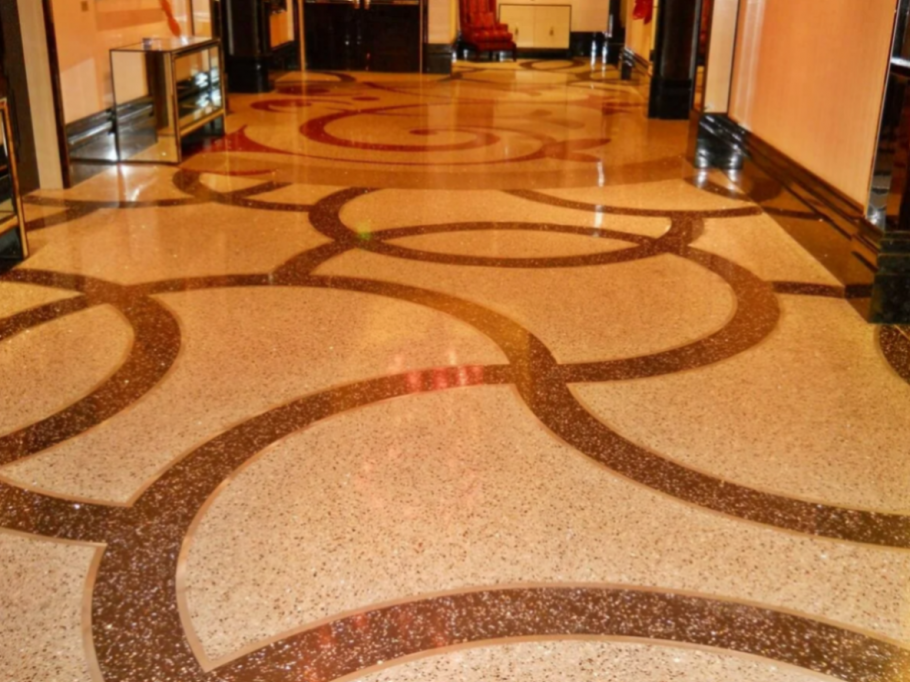 Мозаичные полы терраццо технология