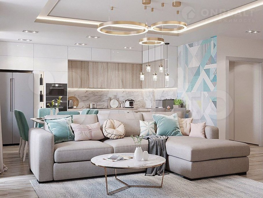 Кухня с гостинной 30кв м интерьер планировка