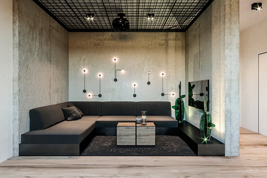 Интерьер в стиле брутализм и необрутализм