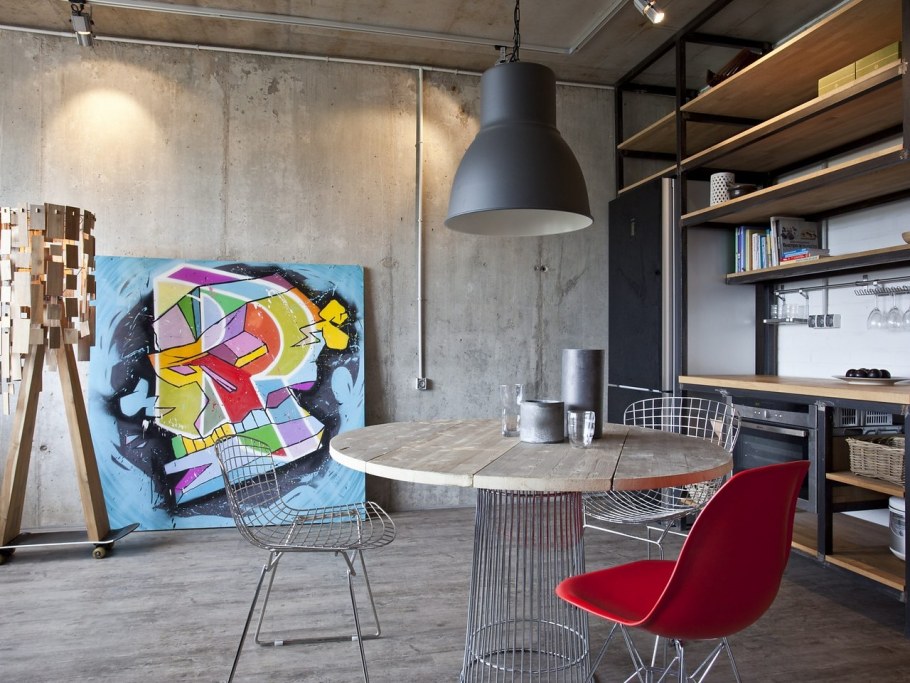 Потолок лофт бетон