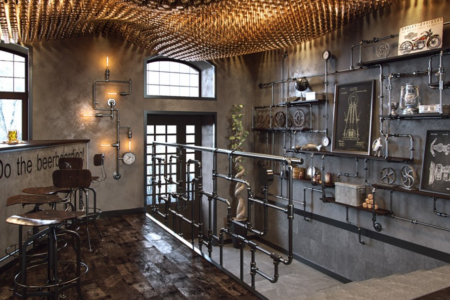 Пивной магазин в стиле лофт