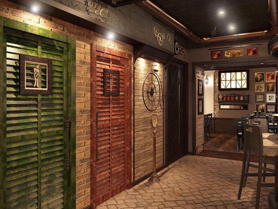 Двери в стиле ирландского паба