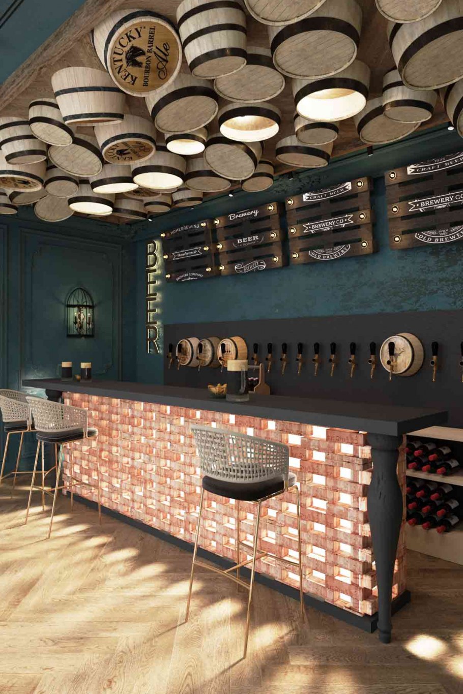 Интерьер магазина разливного пива