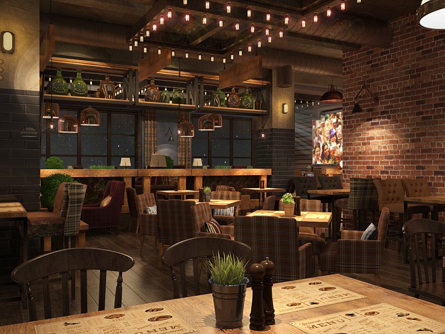 Дизайн пивного ресторана