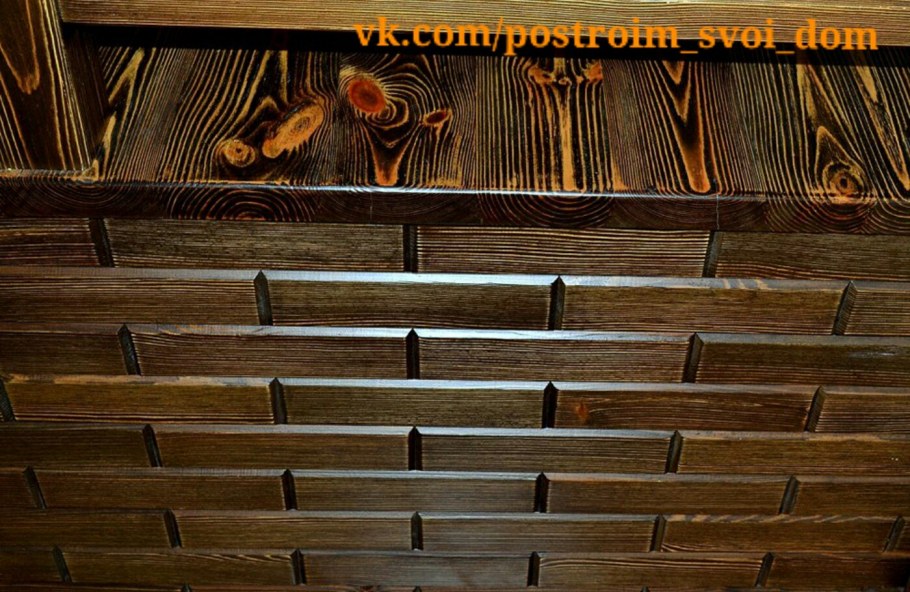 Жженое дерево в интерьере