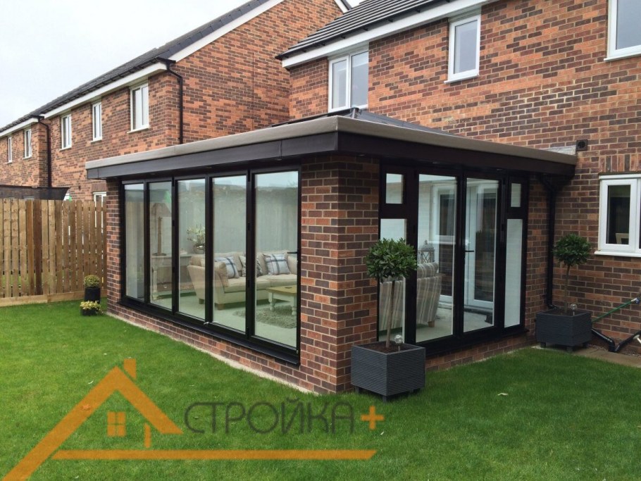 Пристройка с панорамными окнами
