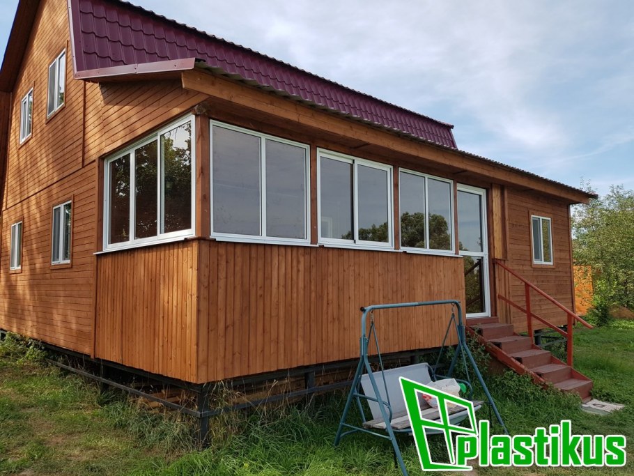 Отделка веранды вагонкой