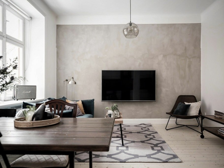 Декоративная штукатурка в современном интерьере