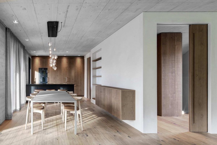 Штукатурка под бетон в интерьере