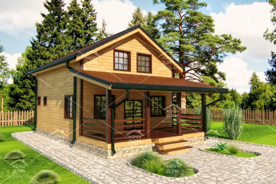 Дачный коттедж из бруса
