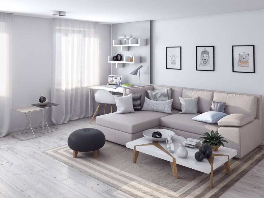 Серая спальня Сканди