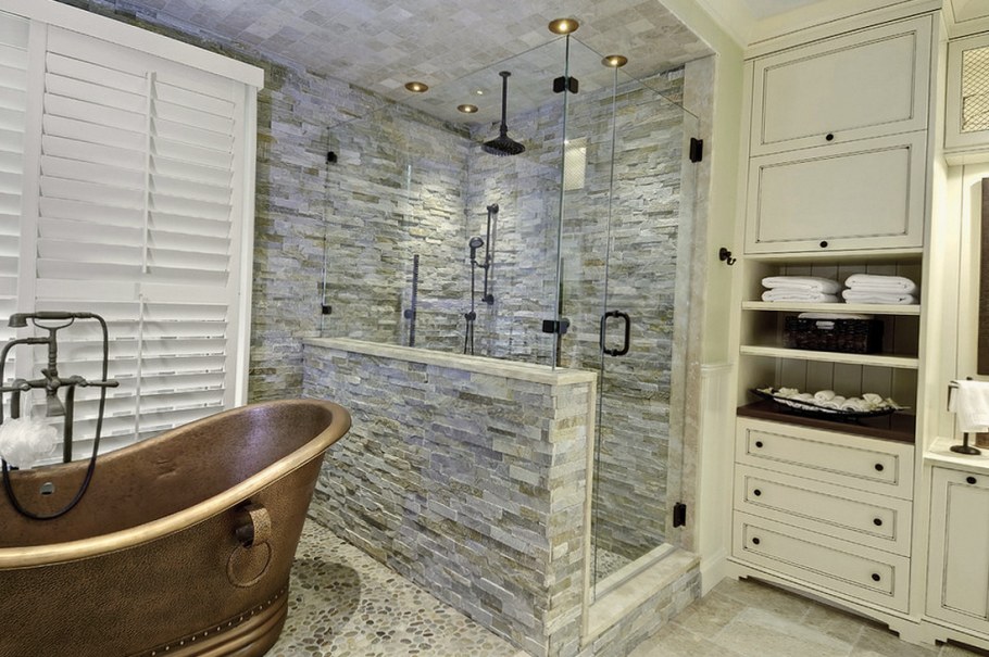 Душевые кабины из керамической плитки