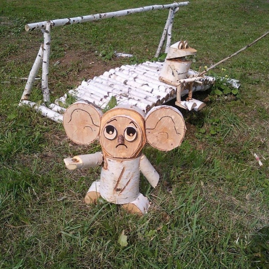Изделия из бревна для дачи