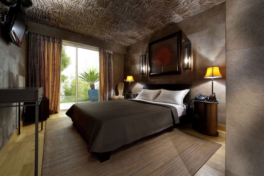 Спальня в коричневом цвете