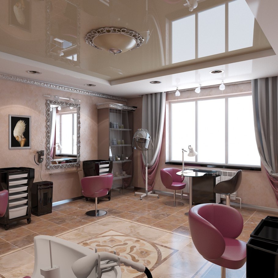 Интерьер студии красоты 50 кв