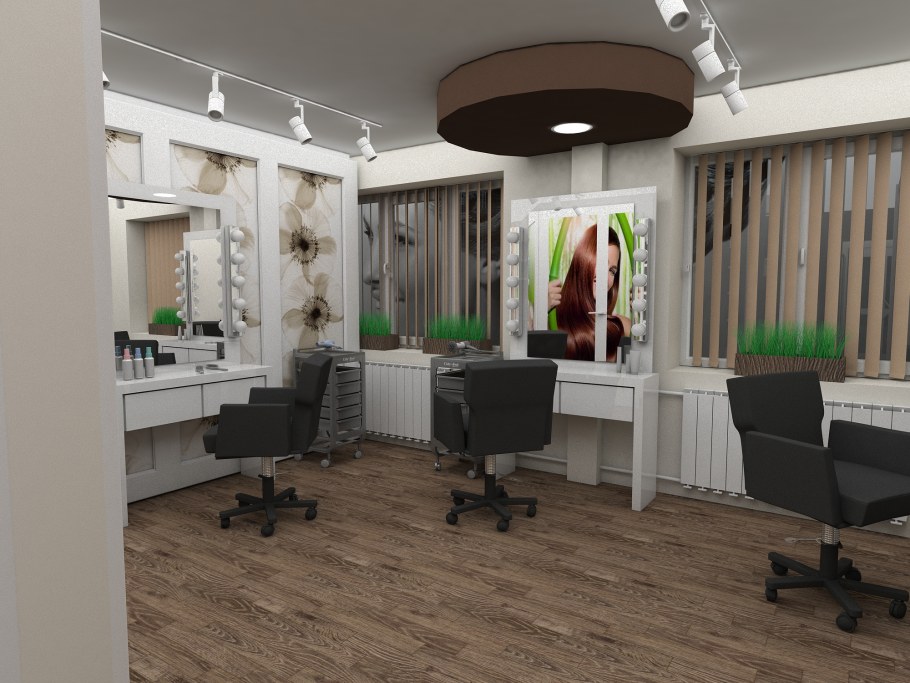 Салон красоты в бежевых тонах