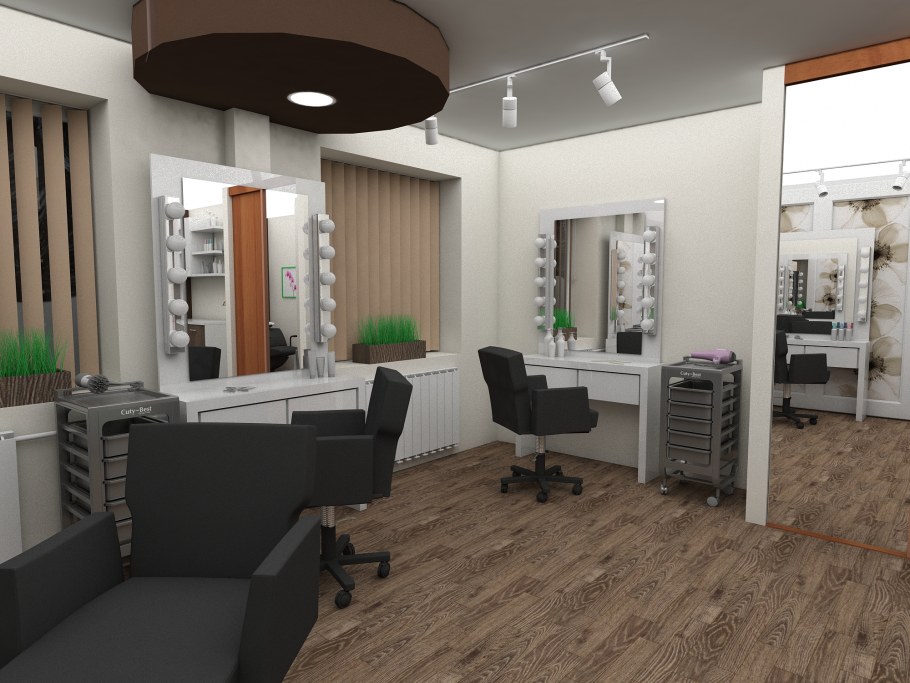 Интерьер студии красоты 30 кв.м