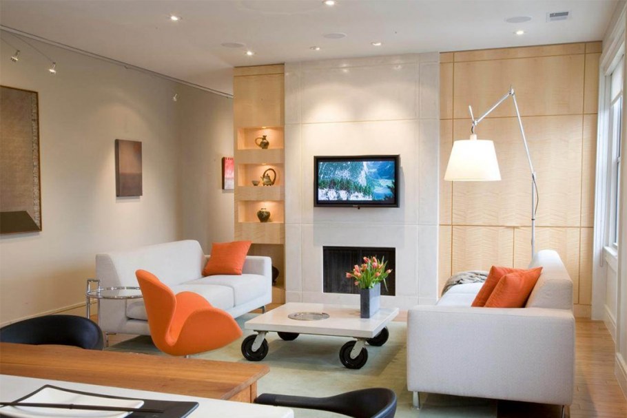 Освещение гостиной в доме