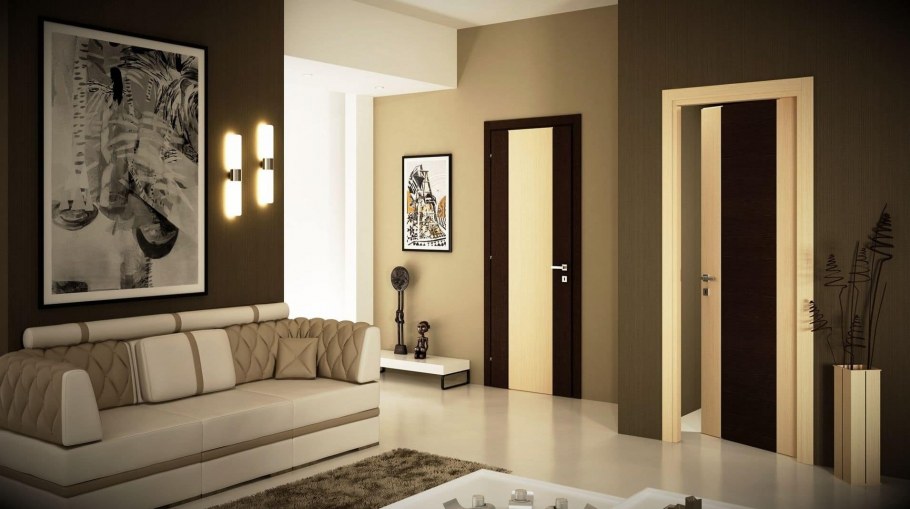 Двери к серому ламинату