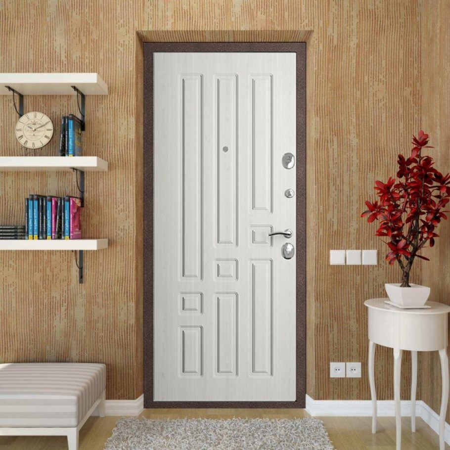 Интерьер квартиры с межкомнатными дверями разного цвета