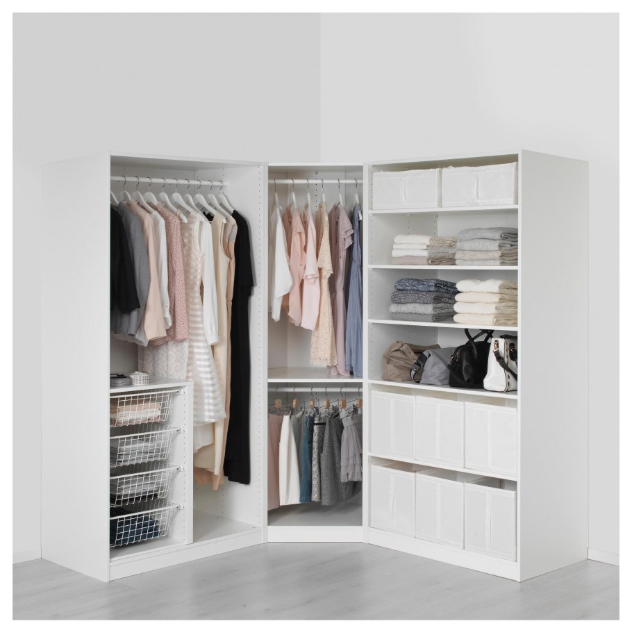 Гардероб ФОРСАНД комбинация ПАКС под беленый дуб