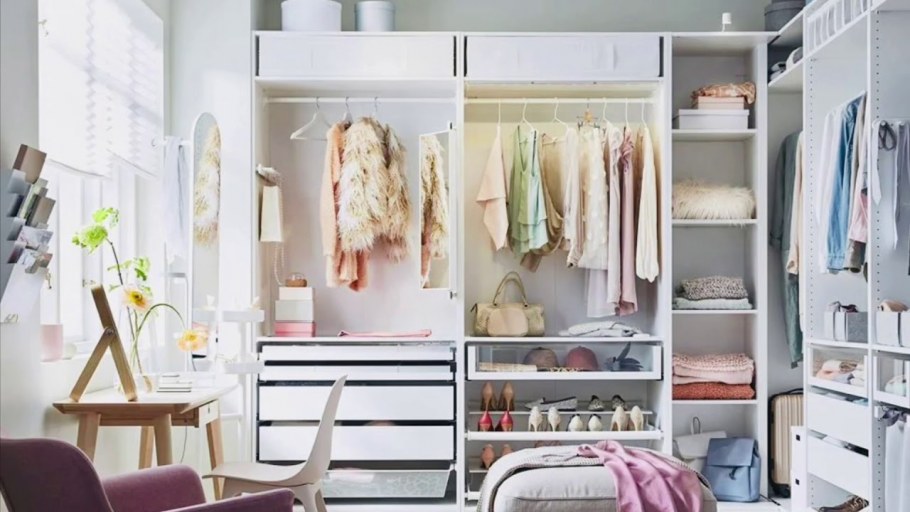 Гардероб ПАКС беленый дуб