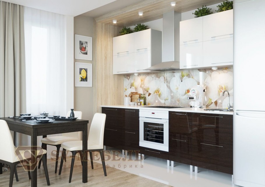 Кухня зебрано