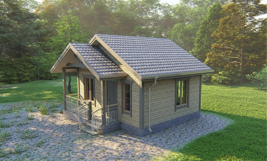 Проекты домов с односкатной крышей два этажа