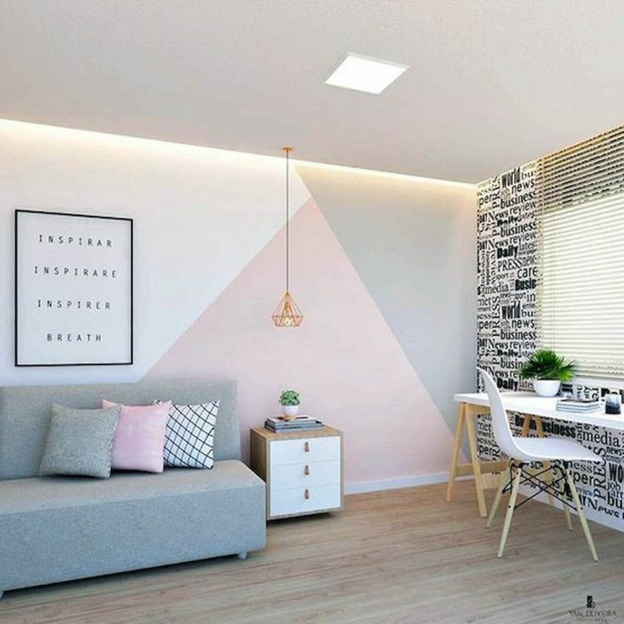 Комбинированные обои в интерьере