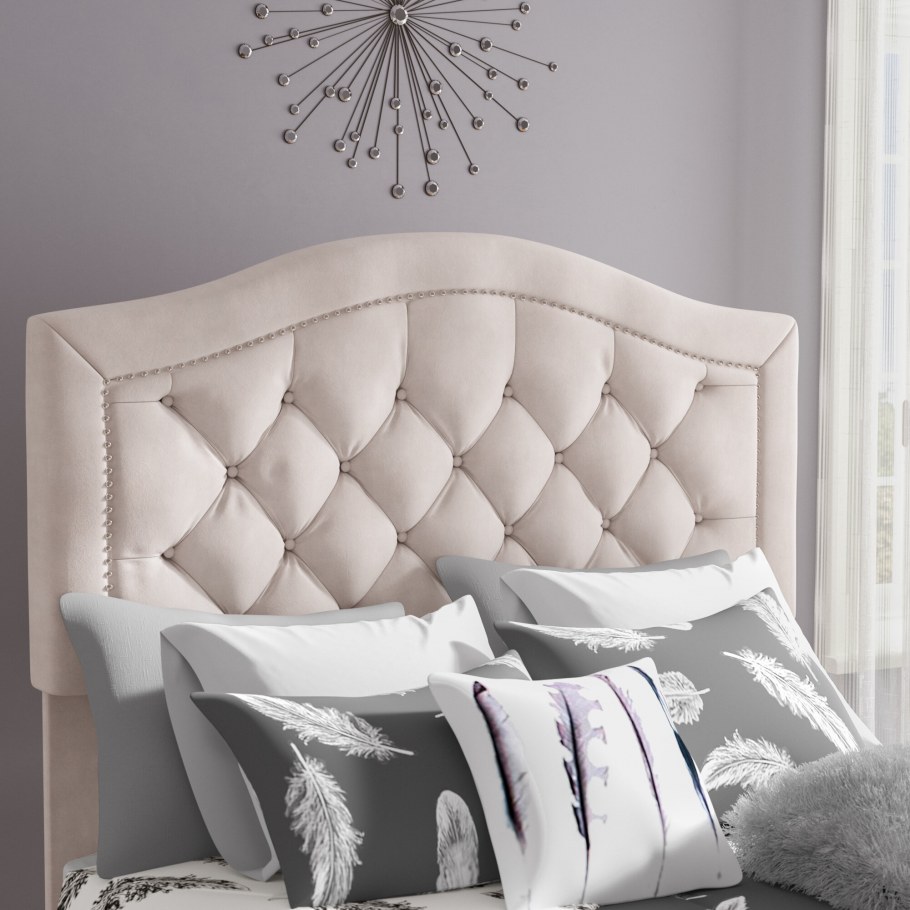 Queen Bed with Arabelle Tufted Headboard