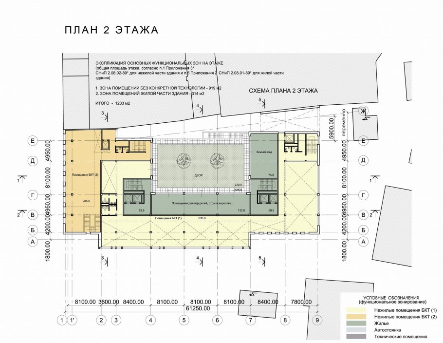 Квартира студия план зонирования