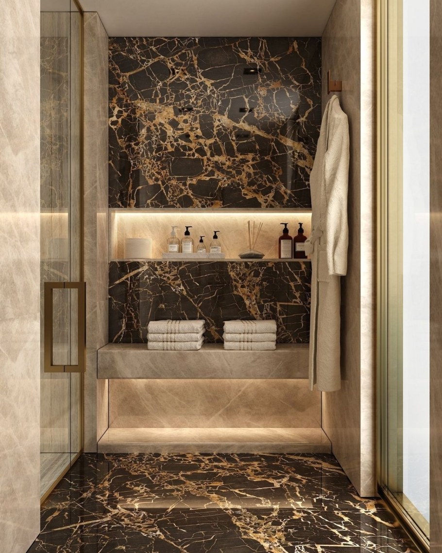 Плитка под мрамор в ванной 4 кв м